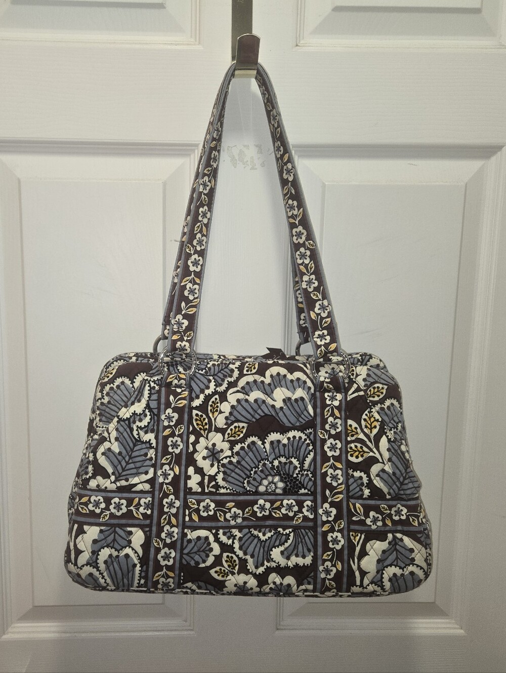 Vera Bradley Squared Away shoulder bag, Slate Blooms, NWOT